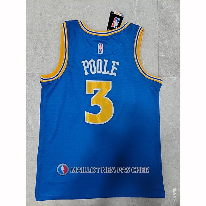Maillot Golden State Warriors Jordan Poole NO 3 Classic 2022-23 Bleu